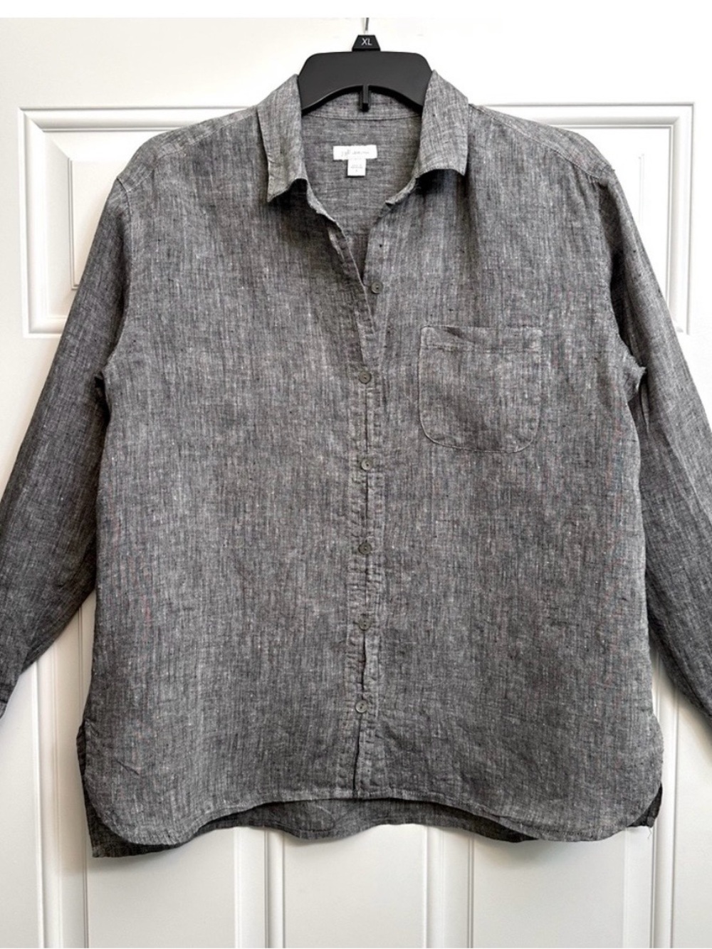 J. Jill Gray Linen Button-Front Shirt